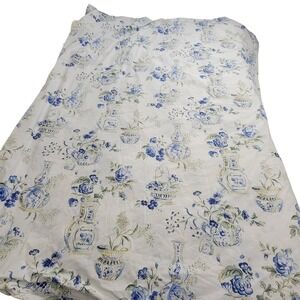 Pottery Barn‎ RARE Twin Duvet Cover Blue Floral Toile Farmhouse Cottage Cotton